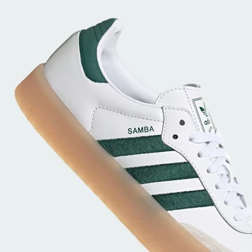 adidas Sambae White Collegiate Green Detail Außenseite