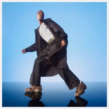 New Balance Warped Runner Dark Mushroom Lookbook On Feet Model