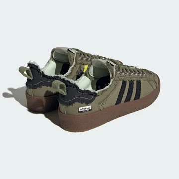 Song For The Mute adidas Campus 80s Olive seitlich von Hinten