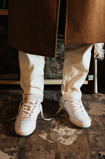 solebox Reebok Club C 85 Vintage Lookbook On Feet von Vorne