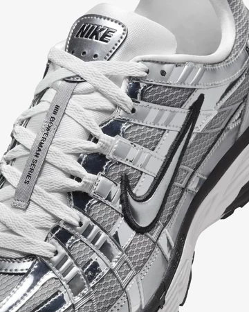 Nike P-6000 Metallic Silver Sail Detail Swoosh