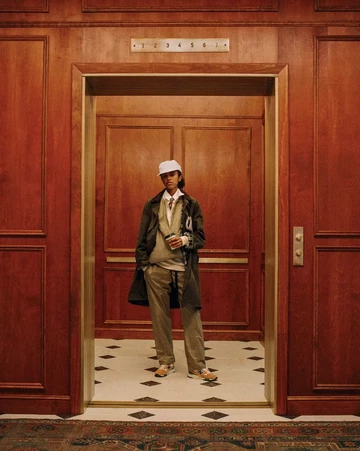 New Balance 998 Sepia Lookbook Model On Feet