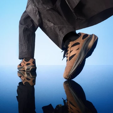 New Balance Warped Runner Dark Mushroom Looknook On Feet Motion Running