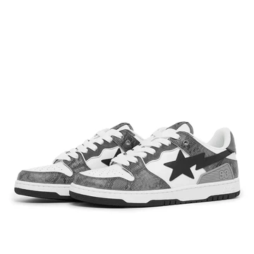 A Bathing Ape BAPE SK8 Sta Black Snakeskin schräg