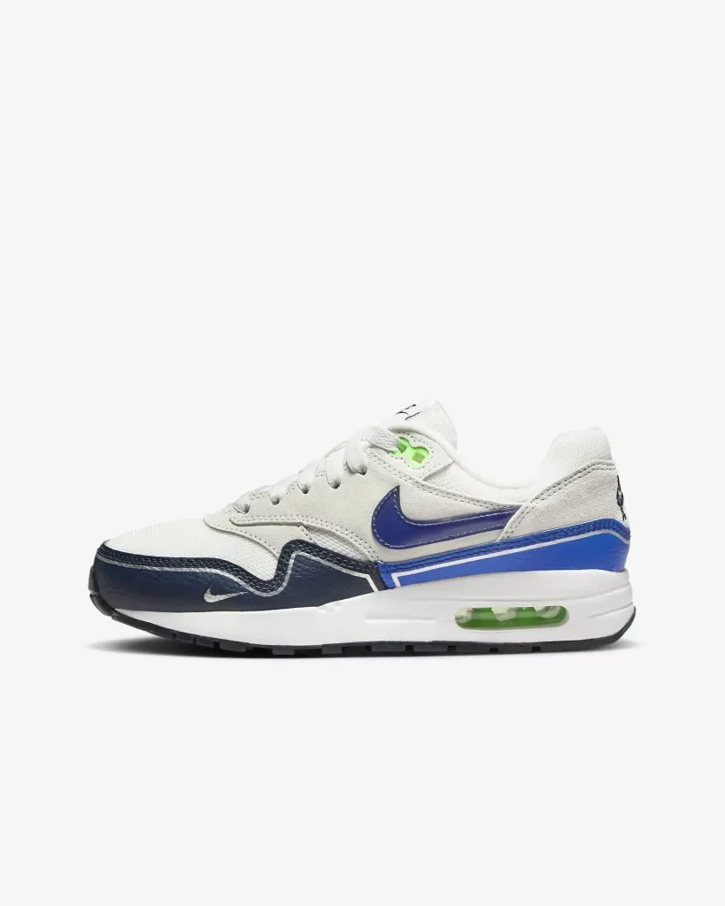 Air Max 1 GS Obsidian Royal HF7814 100 Dead Stock