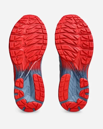 Die Sohle des Kiko Kostadinov ASICS US4-S GEL-Terrain Classic Red