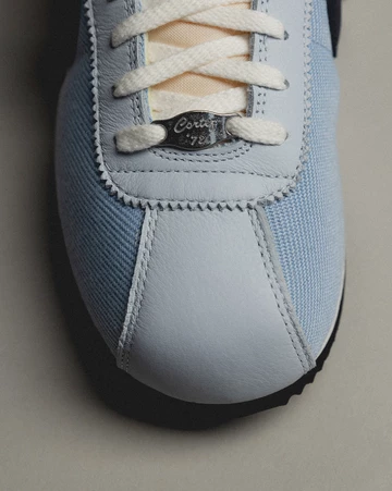 Nike Cortez Blue Denim Twill Deatail Toebox Lookbook