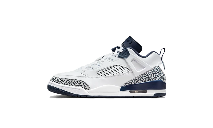 Der Jordan Spizike Low Obsidian auf weißem Hintergrund