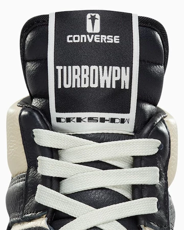Details des Rick Owens Converse Turbowpn Mid in Schwarz