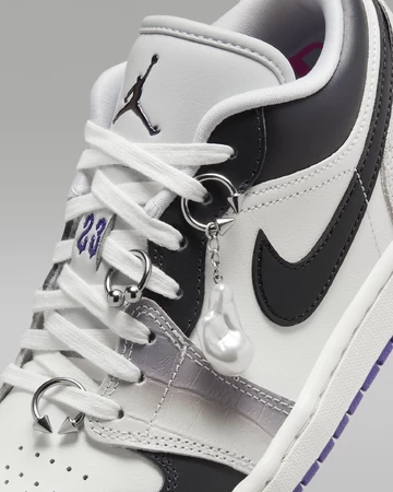 Jordan 1 Low SE Punk Rock Detail Mittelfußbereich plus Patches