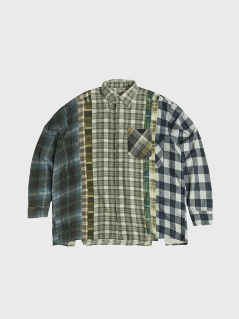 Needles *rebuild by* Flannel 7 Cuts Wide Shirt Image