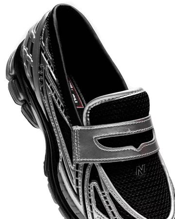 New Balance 1906 Loafer Dark Silver Metallic Upper Details