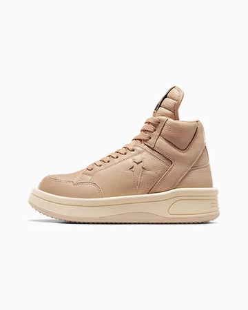 Der Rick Owens Converse Turbowpn Mid Pack in Beige von innen