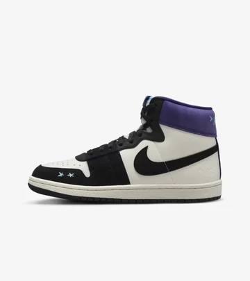 Jordan Air Ship SP x Opium Black Court Purple von der Seite