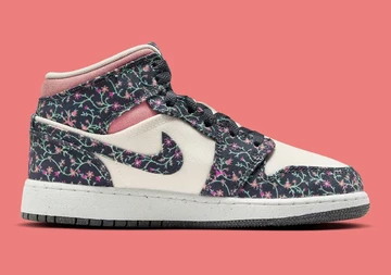 Jordan 1 Mid GS Floral Canvas von innen