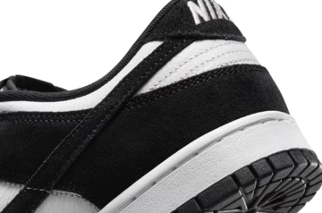 Nike Dunk Low Panda Suede Außenseite Detailbild