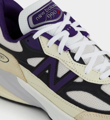 New Balance 990v6 Plum Detail Laces