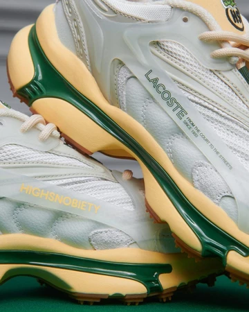 Highsnobiety Lacoste Athleisure Cream Green - Sohle Detail