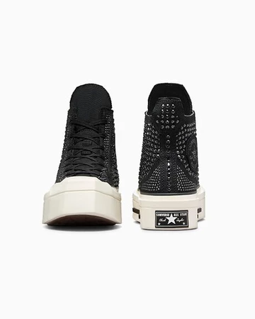 Swarovski Converse Chuck 70 De Luxe Squared Black Crystal - vorne und hinten
