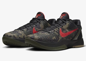 Der Nike Kobe 6 Protro Italian Camo von schräg außen