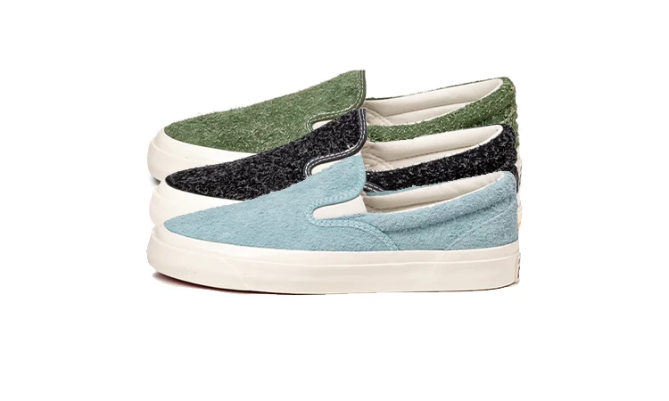 Das GOLF le FLEUR x Vans One Star Slip Pro Pack von der Seite auf weißem Hintergrund