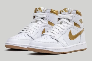Jordan 1 High Metallic Gold schräg