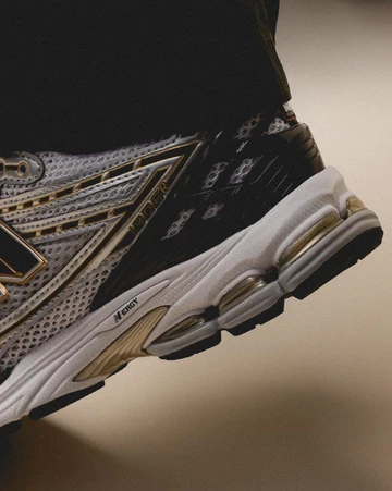 New Balance 1906R Metallic Gold - On Feet Detail