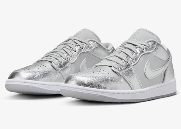 Jordan 1 Low Metallic Silver Paar
