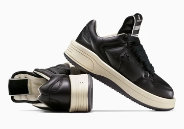 Rick Owens x Converse Turbowpn Low DRKSHDW Schwarz Paar seitlich