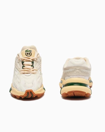 Highsnobiety Lacoste Athleisure Cream Green - Vorne und hinten
