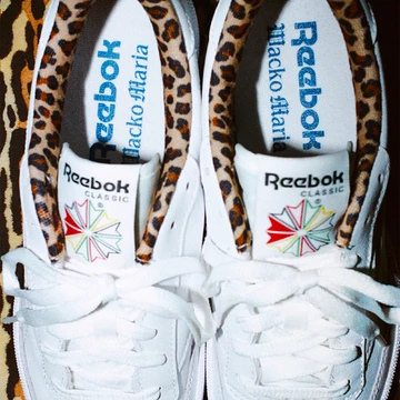 Wacko Maria x Reebok Club C 85 Leopard Pack White Lookbok Detail Mittelfußbereich