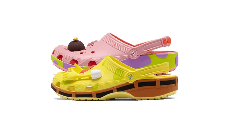 Spongebob Crocs Classic Clog Pack Titelbild auf weißem Hintergrund