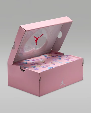 Nike Air Jordan 4 White Medium Soft Pink GS Box
