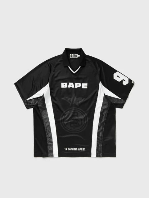 A Bathing Ape Multi Logo Relaxed Fit Soccer Jersey Image