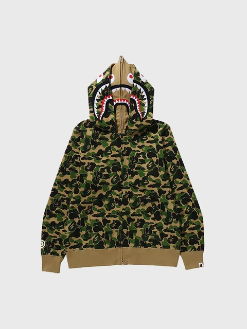 Abc Camo Double Shark Full Zip Hoodie Khaki Image