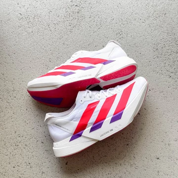 adidas Adizero Adios Pro 4 White Fucid Red