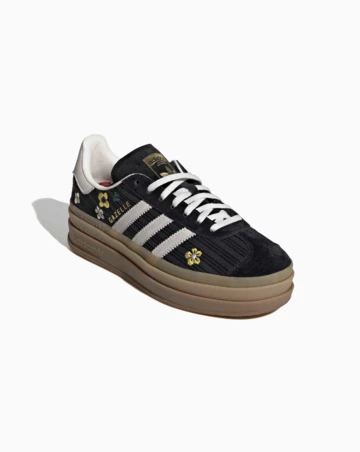Liberty London x adidas Originals Gazelle Bold Black schräg