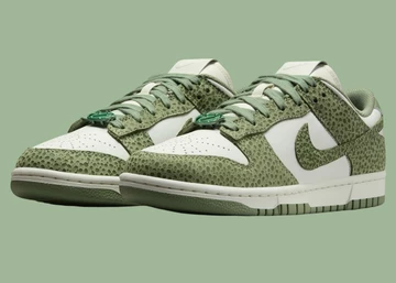 Dunk Low Safari Oil Green schräg frontal