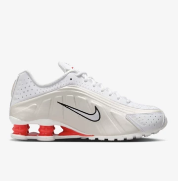 Nike Shox R4 White Picante Red Außenseite