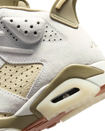 Nike Air Jordan 6 Sail Neutral Olive Ferse Details