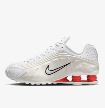 Nike Shox R4 White Picante Red Außenseite