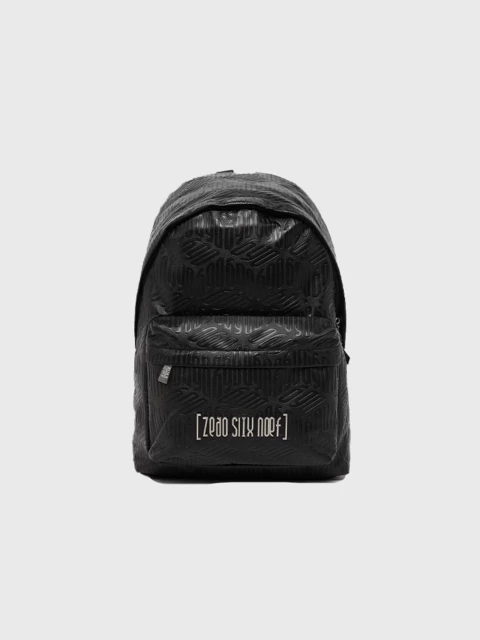 Debossed Faux Leather Backpack Image