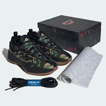 Bape x adidas Dame 9 JH6358 Box + Laces