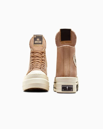 Rick Owens Converse DBL DKRSTR Overdye Chuck 70 Pack Blonde von vorne und hinten