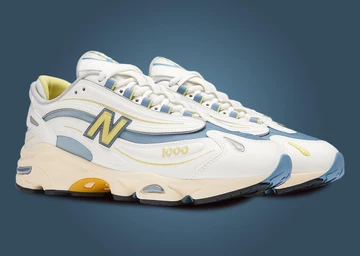 New Balance 1000 Sea Salt Heron Blue schräg frontal