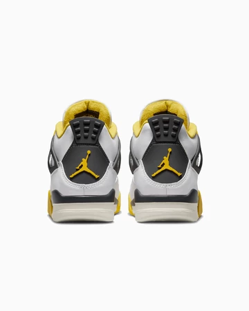 Jordan 4 Vivid Sulfur von Hinten
