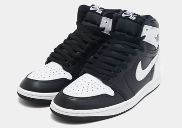 Jordan 1 High OG Black White schräg außen