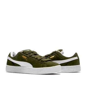 Der Puma Suede XL Olive Green von außen