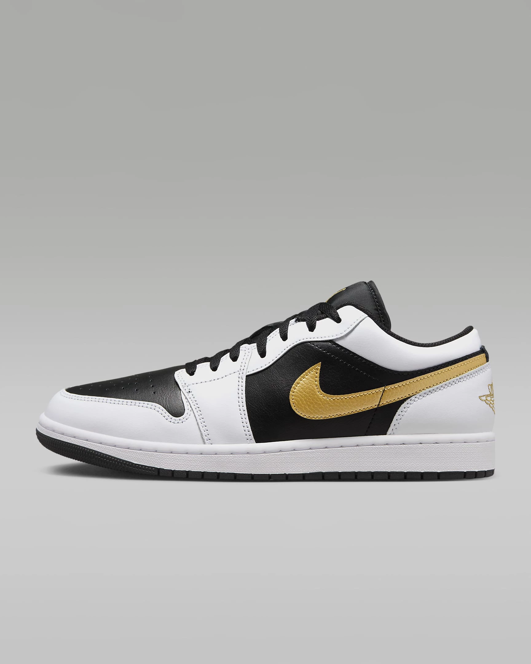 Jordan 1 Low Gold Swoosh 553558 172 Dead Stock