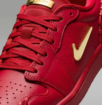 Jordan 1 Low Method of Make Gym Red Detail Swoosh